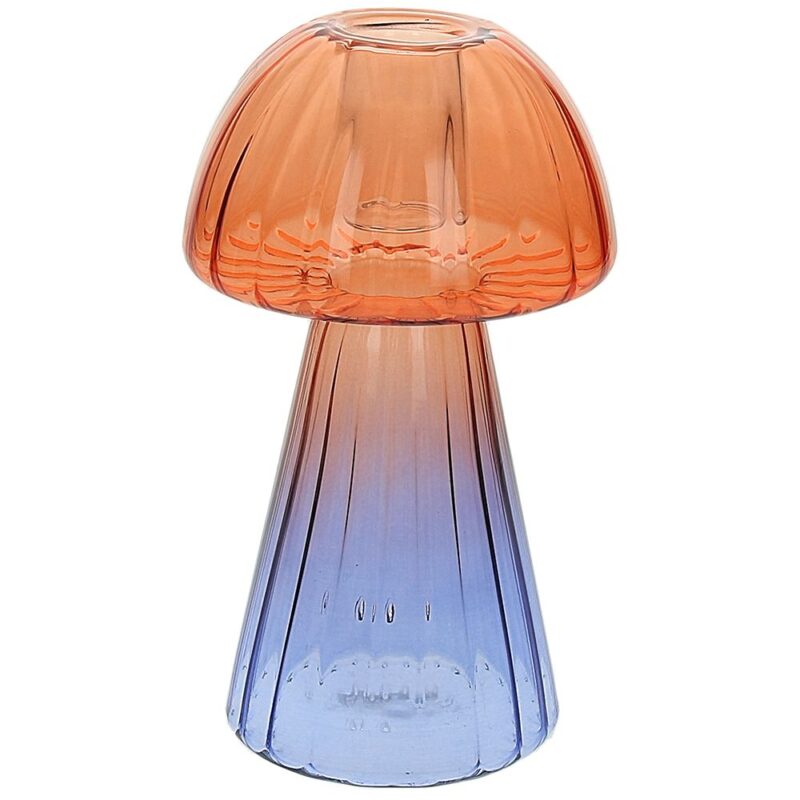 Porta Candela Glass Design Mushroom